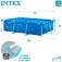 Intex Small Frame Collapsible Rectangular Tubular Pool