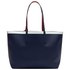 Lacoste Anna Reversible Contrast Band Coated Canvas Tote Tote Bag
