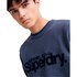 Superdry Core Logo Faux Suede Sweatshirt