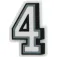 Jibbitz 黑白数字4