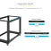 Startech 12U serverrack met 4 staanders en verstelbare diepte