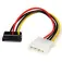 Startech 6´´ LP4 SATA-adapter vänster vinkel