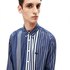 Lacoste Mismatched Striped Relaxed Fit Cotton Long Sleeve Shirt