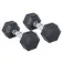 Olive Rubber Hex 6kg dumbbell 2 units