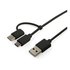 Muvit Cable USB A Micro USB/Tipus C 2.1A 1 M