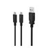 Muvit Cable USB A doble Tipo C 3A 2 m