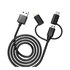 Muvit USB-kabel Til Mikro-USB/type C/Lightning MFI 2.1A 1 M