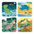 Janod 4 Progressive Difficulty Puzzles Dinosaurs 6-9-12-16 Pieces