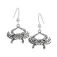 Dive silver Crab Long Hook Earring