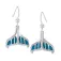 Dive silver Pendent Whale Tail Long Hook
