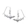 Dive silver Pendiente Hammerhead Shark Horizontal Long Hook