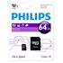 Philips Tarjeta Memoria Micro SD HC 64GB