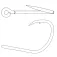 OMTD Hameçon simple à ardillon Offset Point Black Chrome