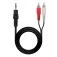 Nanocable Jack 3.5 a 2xRCA 3 m