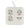 Rev Power Quad 3 Fold 2xUSB Multiple Socket Outlet grenuttag