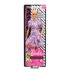 Barbie Fashionista Alopécica Con Vestido De Flores Y Mangas Abombadas Y Accesorios De Moda De Juguete