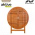 Aktive Acacia Wood Folding Round Table 100x74 cm