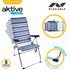 Aktive Folding Chair High Backrest 5 Positions 61 x 69 x 108 cm