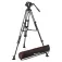 Manfrotto 504X Ball Head And Twin Aluminium Tripod And Central Stabilizer