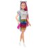 Barbie Rainbow Hair Blonde With Cheetah Skirt And Fashion Accessories And Toy Hair