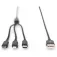 Digitus USB-A do Lightning/Micro USB/ kabel usb-c 1 m