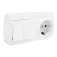 Solera Schuko Double Base With Shutter switch 148x72x42 mm