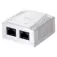 Equip Surface de la rosette 2xCAT 5E RJ45 H