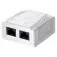 Equip 2xCAT 6 RJ45 H Rosette Surface