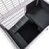 Pawhut Portable Rabbit Cage With Openable Roof Ramp And Removable Tray
