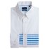 Façonnable Camicia Manica Lunga Club Button Chest/Back Banner Stripe Lbow Patch