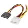 Lanberg Molex To 2x SATA Cable 15 cm