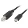 Lanberg USB C - USB B 2.0 Ferrite kaapeli 1.8 m