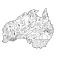 Awesome maps Coloring kaart