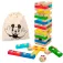 Woomax Disney Wooden Tower and Domino Building Set 51 pieces