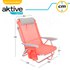 Aktive Beach Multi Position Folding Beach Chair With Cushion