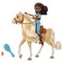 Spirit おもちゃのアクセサリーが付いている人形および馬の図 Pru