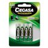 Cegasa Uppladdningsbara Batterier HR03 800mAh 4 Enheter