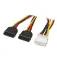Nanocable Cable intern d´alimentació Molex 2X Sata 0.30 M 5.25 A
