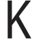 Seachoice Lettre K gothique