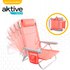 Aktive Chaise Basse Pliante Multi-Positions Aluminium 48x54x82.5 cm