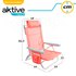 Aktive Chaise Basse Pliante Multi-Positions Aluminium 48x54x82.5 cm