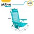 Aktive Cadeira Dobrável Baixa Em Alumínio Multiposição 48x54x82.5 cm