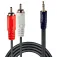 Lindy 2xPhono Jack 3.5-kabel 1 m