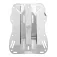 Dive rite Placa trasera corta Acero inoxidable