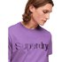 Superdry Tonal Embroidered Logo Short Sleeve Round Neck T-Shirt