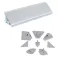 Emuca Triangular Tiagular kookplastilina met installatieaccessoires