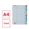 Esselte Multiperforerede A4 1-6 indeksdelere 200g