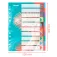 Esselte Intercalaires Colour´Breeze PP A4 6 onglets multiperforés