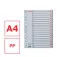 Esselte Multiperfored A4 A-Z PP Index Separators