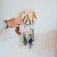 Yy vertical Circle Keychain